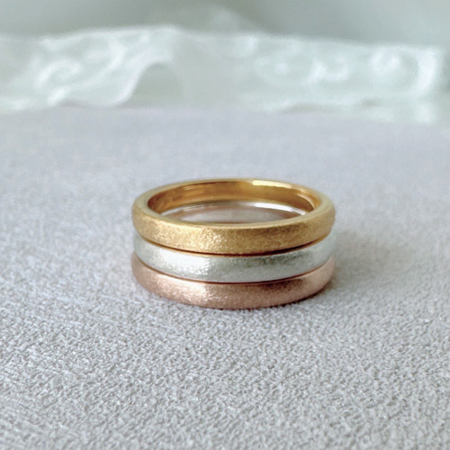 重ねづけに最適ꕤシンプル甲丸リングマット仕上げ(ツヤ消し)R0702 指輪