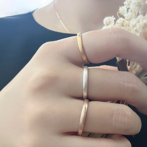 重ねづけに最適ꕤシンプル甲丸リングマット仕上げ(ツヤ消し)R0702 指輪