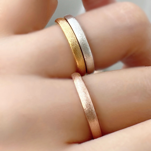 重ねづけに最適ꕤシンプル甲丸リングマット仕上げ(ツヤ消し)R0702 指輪