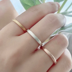 重ねづけに最適ꕤシンプル甲丸リングマット仕上げ(ツヤ消し)R0702 指輪