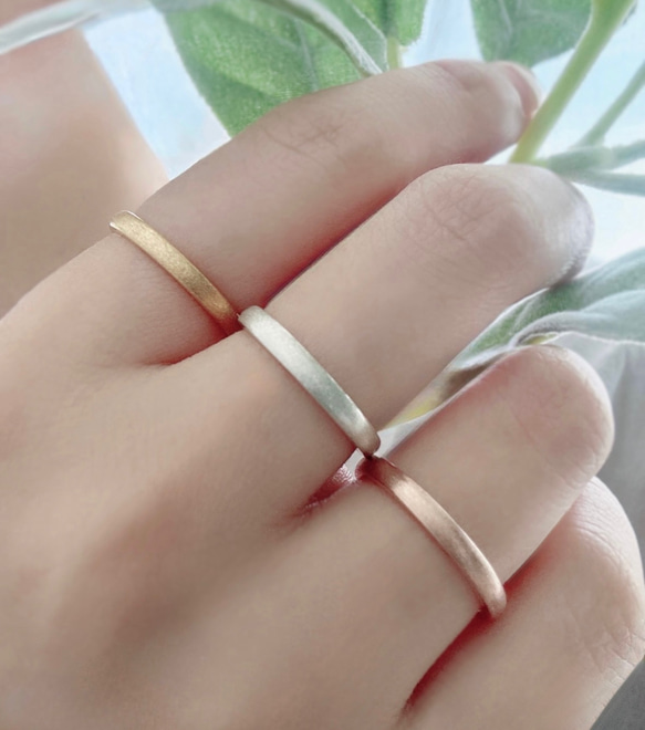 重ねづけに最適ꕤシンプル甲丸リングマット仕上げ(ツヤ消し)R0702 指輪