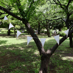 moon ☽ cotton linen garland ☽　M 9枚目の画像