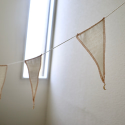 moon ☽ cotton linen garland ☽　M 7枚目の画像