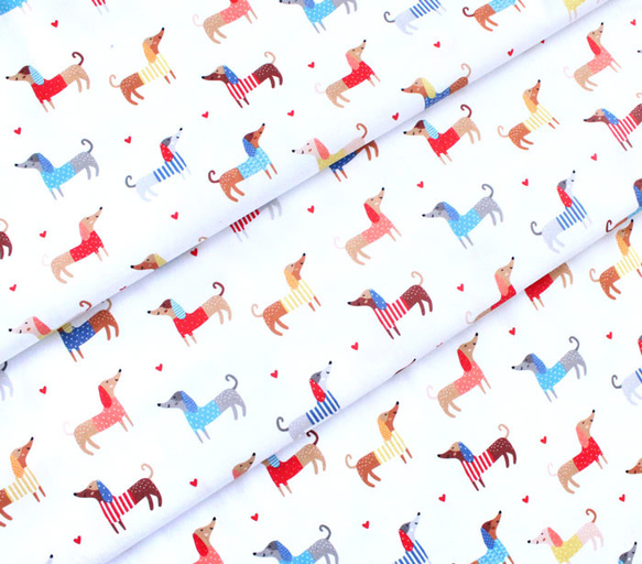 カットクロス Robert Kaufman Fabrics Let's Pawty Dogs Bright 5枚目の画像