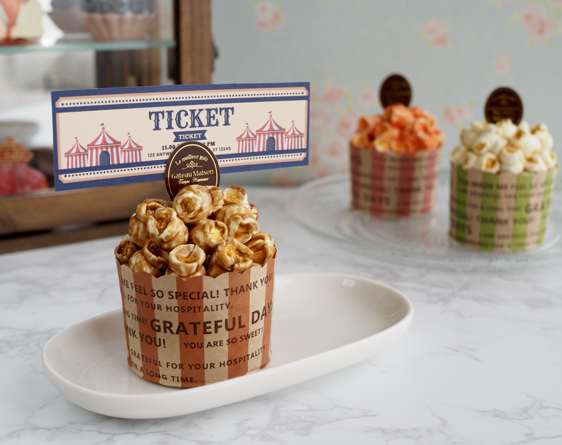 キャラメルポップコーンのメモスタンド