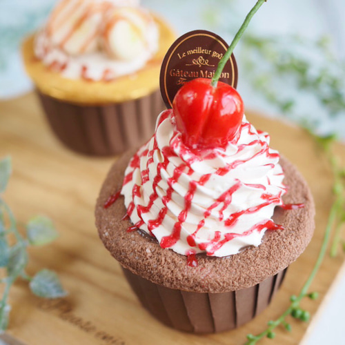 チェリーのカップケーキメモスタンド その他置物 プリマトルテ -クレイ