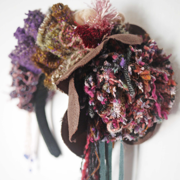 【個性的】糸による花々のヘッドドレス Peking Opera 5枚目の画像