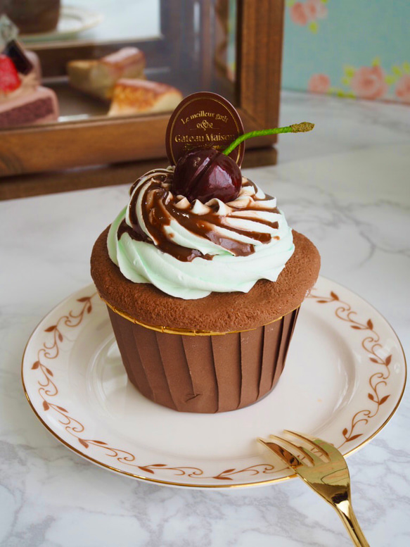 チョコミントのカップケーキメモスタンド 16枚目の画像