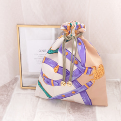 ヴィンテージスカーフ・巾着袋(whR) ポーチ tty 通販 16416351｜Creema