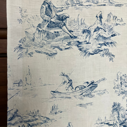 10cm～の販売 女性たちと動物たちの田園風景 ブルーのトワルドジュイ 1900年代 4枚目の画像