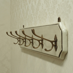 壁掛 帽子掛けコート掛け 真鍮フック 玄関『コートハンガー75