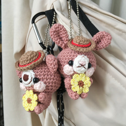3匹セットミツバチの友情キーホルダー｜手作りあみぐるみで、心を
