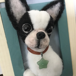 ハンドメイド　羊毛フェルト犬　おしごとdog アイドルのヨーキー おしごとDog アイドルのヨーキーちゃん 羊毛フェルト 羊毛フェルト