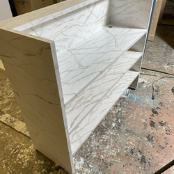 大理石風カウンター 受付カウンター レジカウンター 机・デスク エバー