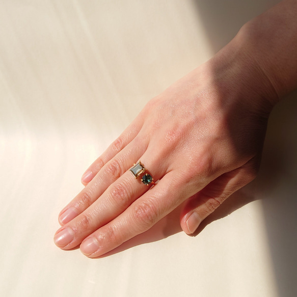 【サイズ調整可能 リング】指輪 フォークリング 大人カラー ニッケルフリー ゴールド ご褒美 上品 母の日 プレゼント 13枚目の画像