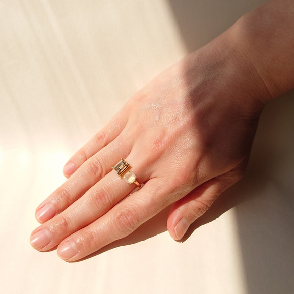 【サイズ調整可能 リング】指輪 フォークリング 大人カラー ニッケルフリー ゴールド ご褒美 上品 母の日 プレゼント 8枚目の画像