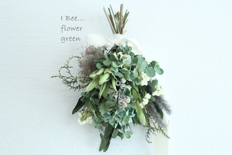 ＊Natural＊初夏のさわやかグリーン スワッグ♡ドライフラワースワッグ Natural＊グリーンスワッグ☆ドライフラワースワッグの通販 by