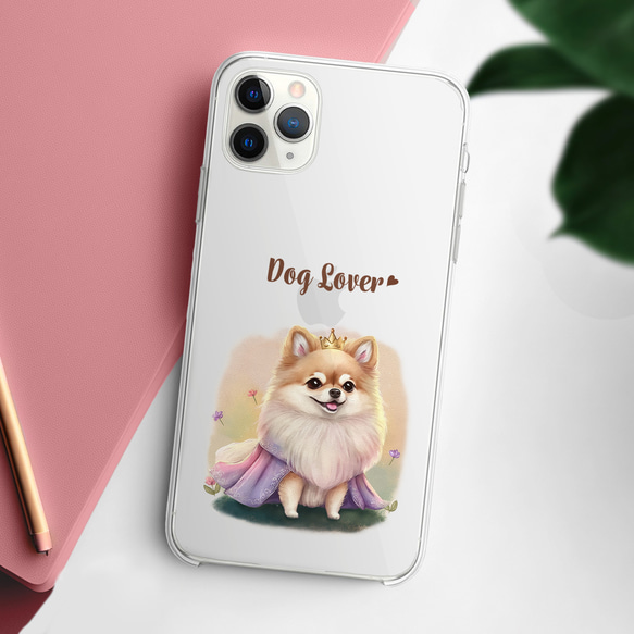 【 ロイヤル ポメラニアン 】スマホケース　クリアソフトケース　犬　犬グッズ　プレゼント　アンドロイド対応 2枚目の画像