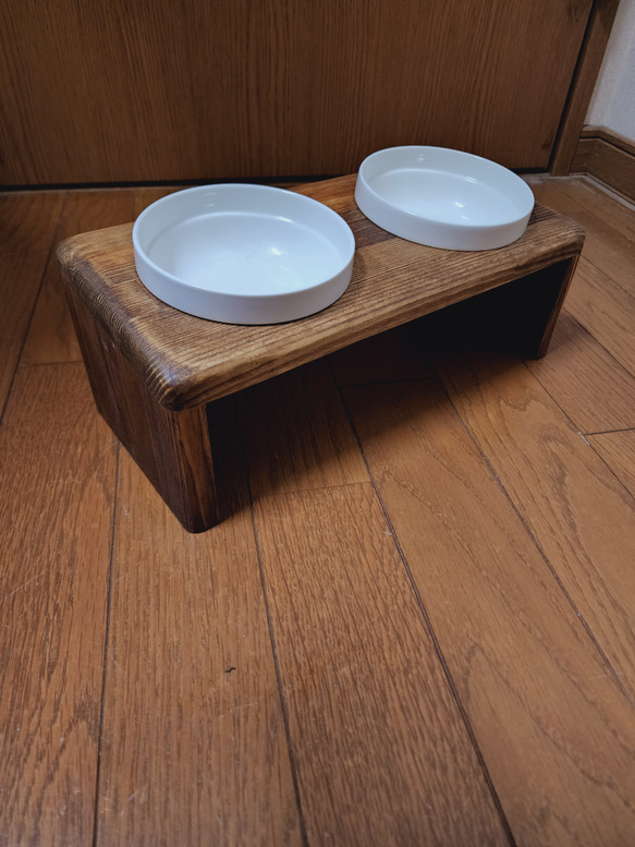 ペット フードスタンド フードテーブル 木製 餌台 餌入 水入れ