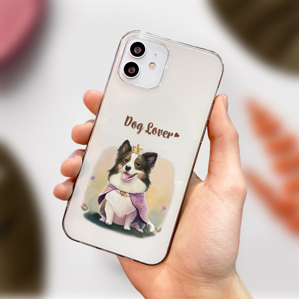 【 ロイヤル ボーダーコリー 】 スマホケース　クリアソフトケース　犬　犬グッズ　プレゼント　アンドロイド対応 4枚目の画像