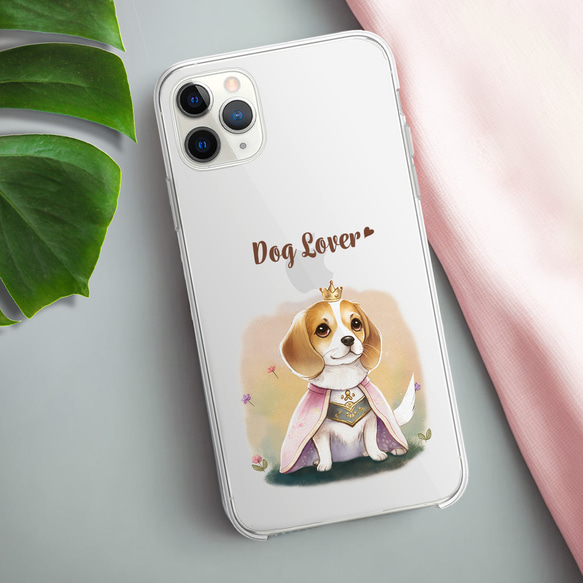 【 ロイヤル ビーグル 】 スマホケース　クリアソフトケース　犬　犬グッズ　プレゼント　アンドロイド対応 3枚目の画像