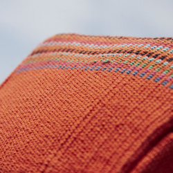ナチュラル手織りスプライシング斜めバッグ/手織りサイドバッグ/キャンバスバッグ/ショルダーバッグ/携帯電話バッグ-オレンジ クリ 7枚目の画像