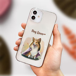【 ロイヤル シェルティー 】 スマホケース　クリアソフトケース　犬　犬グッズ　プレゼント　アンドロイド対応 4枚目の画像