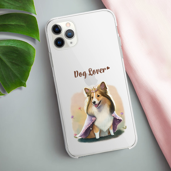 【 ロイヤル シェルティー 】 スマホケース　クリアソフトケース　犬　犬グッズ　プレゼント　アンドロイド対応 3枚目の画像