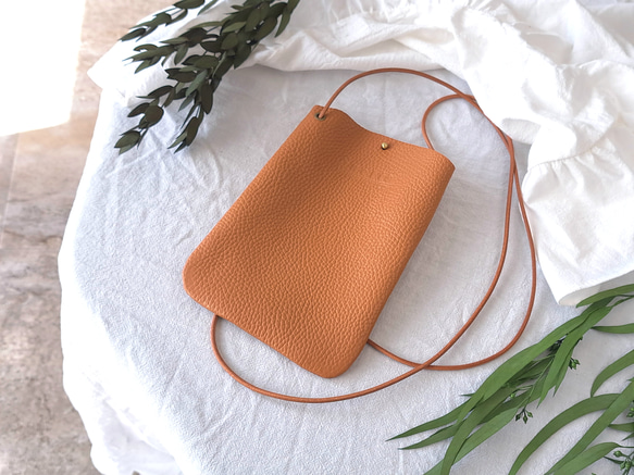 スマホポーチ / 茶 / サコッシュ / ポシェット / 普段使い / スマホ