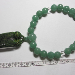 男性用　念珠（数珠）グリーンアベンチュリン12mm 4枚目の画像