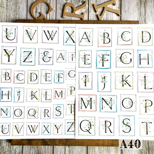 送料無料【A40コラージュ素材】アルファベットシール 数字 手帳 送料無料【A40コラージュ素材】アルファベットシール 数字 手帳