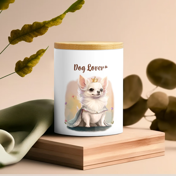 【 ロイヤル チワワ 】 キャニスター　保存容器　お家用　プレゼント　犬　ペット　うちの子　犬グッズ 3枚目の画像