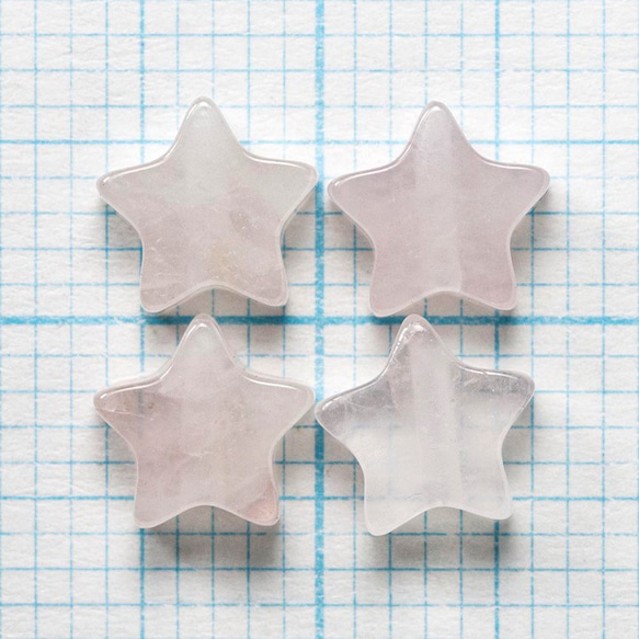 8粒売り　★スター（星）ローズクォーツAA+　6×6mm 3枚目の画像