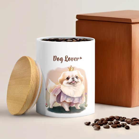 【 ロイヤル ペキニーズ 】 キャニスター　保存容器　お家用　プレゼント　犬　ペット　うちの子　犬グッズ 2枚目の画像