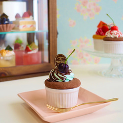 チョコミントのカップケーキ小物入れ 2枚目の画像