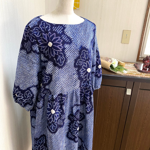 ♢ご紹介までに♢ 自己流 藍染の有松絞りリメイク作品のお洗濯のやり方