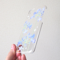 iPhone透明保護殼【紫君子蘭（百子蓮）】#兼容iPhone15 第3張的照片