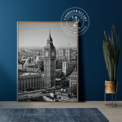 ロンドン　THE CONRAN SHOP　モノクロアート　フォト2枚セット ロンドン THE CONRAN SHOP モノクロアート フォト2枚セット