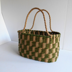 coo♡様　専用ページ　ハンドメイド　市松模様　バッグ STYLEBLOCK トートバッグ 市松模様ニットトートバッグ