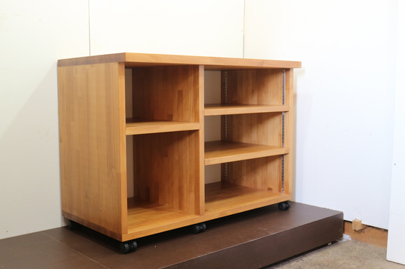 ♪レコードラック　木製 オーディオラックBOXタイプA 木製（無垢材）受注後製作 レコード