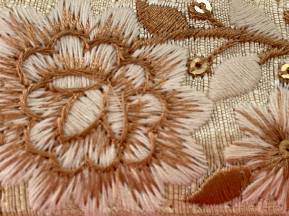 50cm~ ４ｃｍ幅　インド刺繍リボン　綿　 7枚目の画像