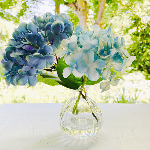 枯れない花】本物みたいな紫陽花 Blue マジカルウォーター 枯れない花】本物みたいな紫陽花 Blue マジカルウォーター