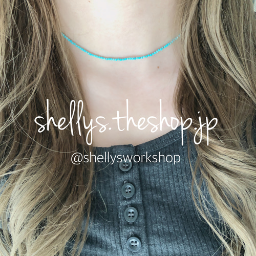 高品質 華奢 天然石 チョーカー ネックレス ~ ハワイアン マーメイド