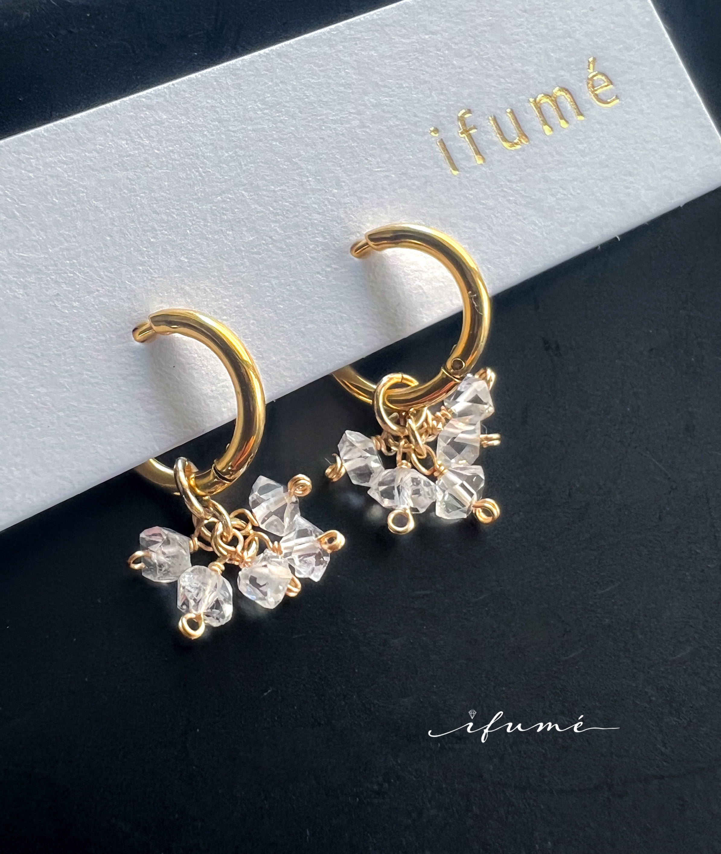 ifumé】金属アレルギー対応！ハーキマーダイヤモンドの贅沢