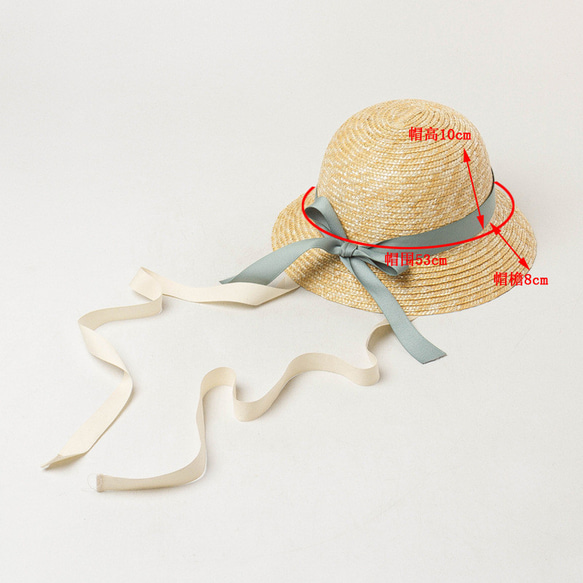 かわいい子供の春と夏の新しい弓の結び目の装飾麦わら漁師の帽子夏の屋外旅行日除け麦わら帽子で 4枚目の画像