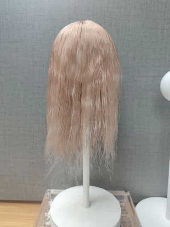 bjd人形 ドールウィッグ バウンシーヘアネット モヘアアクセサリー シミュレーテッドスカルプ 仮装　髪 1/3 bjd 3枚目の画像