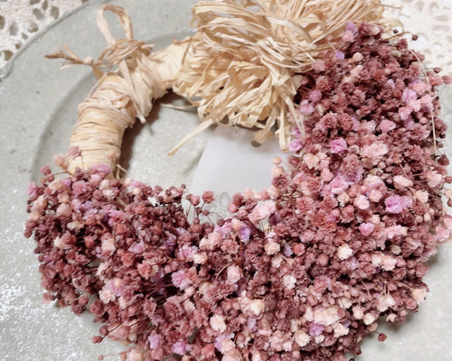 1.かすみ草ハーフリース かすみ草ハーフリース リース Ttree 通販 15961822｜Creema(クリーマ)