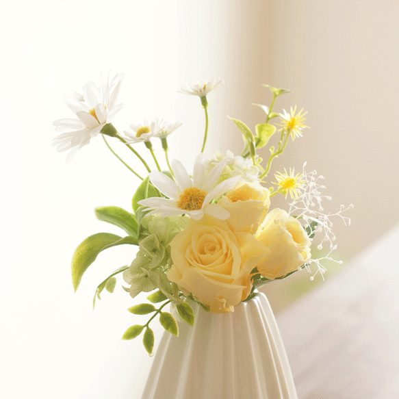 【仏花】　野原のお花のような仏花（黄色）お手持ちの花立にに飾っていただけます 5枚目の画像