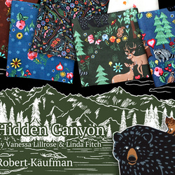 カットクロス Robert Kaufman Hidden Canyon Floral Ceadar 7枚目の画像