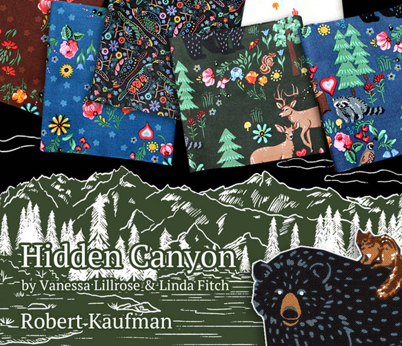 カットクロス Robert Kaufman Hidden Canyon Floral Ceadar 7枚目の画像
